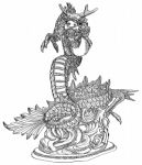 Chinese Style Dragon Statue Line Stock Photo