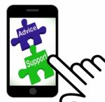 Advice Support Puzzle Displays Help Assistance And Faq Stock Photo