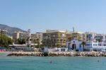 View Of The Lighthouse In Malaga Stock Photo