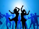 Women Dancing Represents Disco Music And Adults Stock Photo