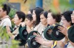 Student 11-12 Years Old, Scout Assembly, Teepangkorn Scout Camp In Samut Sakhon Thailand Stock Photo