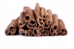 Pile Of Cinnamon Spice Quills Stock Photo