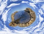 Little Planet Of Beautiful Coastline Stock Photo