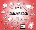 Innovation Icons Shows Reorganization Transformation And Restruc Stock Photo