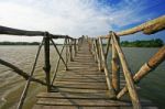 Wood Bridge Stock Photo