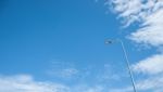 Streetlight With Blue Sky Stock Photo