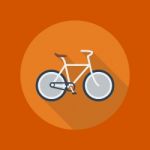 Travel Flat Icon. Bicycle Stock Photo