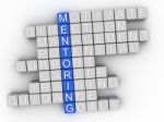 3d Mentoring Word Cloud Concept - Illustration Stock Photo