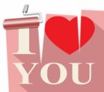 Love You Represents Dating Lovers 3d Illustration Stock Photo