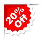 Twenty Percent Off Means Promotion Promotional And Closeout Stock Photo