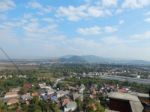 Mountain Panorama, Landscape And Buildings   Stock Photo