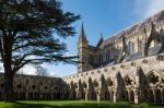 Exterior View Of Salisbury Cathedral Stock Photo