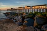 Sunrise Over Southwold Pier Stock Photo