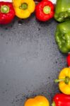 Colorful Bell Peppers Stock Photo