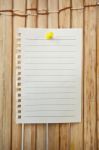 Blank Paper Sheet And Pin Stock Photo