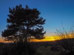 Sunset Over The Ashdown Forest In Sussex Stock Photo