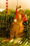 Australian Kangaroo Christmas Tree Decoration Stock Photo