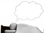 Sleep Bed Means Sweet Dreams And Bedroom 3d Rendering Stock Photo