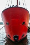 Partial View Of Lightship 2000 In Cardiff Bay Stock Photo