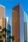 Financial District Of Los Angeles Stock Photo