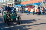 Car Just Finished London To Brighton Veteran Car Run Stock Photo