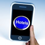 Hotel Button On Mobile Phone Stock Photo