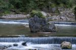 View Of The Bicaz Gorge Between Moldavia And Transylvania Stock Photo