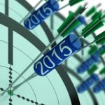 2015 Target Shows Year Projected Profit Growth Stock Photo