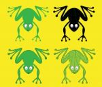 Cartoon Frog Silhouette Stock Photo