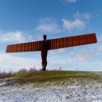 Gateshead, Tyne And Wear/uk - January 19 : View Of The Angel Of Stock Photo