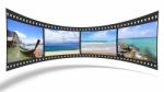 3D Film Strip With Pictures Stock Photo