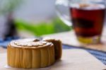 Mooncakes And Tea Stock Photo