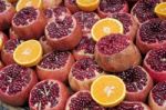 Istanbul, Turkey - May 25 : Pomegranates For Sale In The Grand Bazaar In Istanbul Turkey On May 25, 2018 Stock Photo