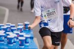 Bangkok, Thailand - November 17 : Unidentified Runner Catching U Stock Photo