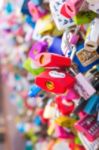 Many Padlocks Of Love At N Seoul Tower, South Korea Stock Photo