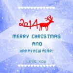 Christmas And New Year 2014 Card1 Stock Photo