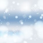 Abstract Christmass Winter Background With Snowflakes Stock Photo