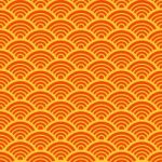 Traditional Asian Wave Pattern Stock Photo