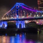 Story Bridge On New Years Eve 2016 In Brisbane Stock Photo