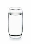 Cool Water With Glass Isolated On The White Background Stock Photo