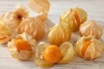 Cape Gooseberry Physalis Fruit Ground Cherry Organic Food Vegetable Stock Photo