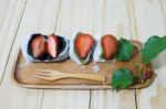 Daifuku On Wooden Tray Stock Photo