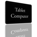 Tablet Computer Words Stock Photo