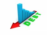 Debt Business Graph Stock Photo