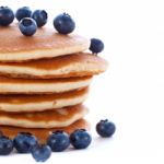 Stack Of Pancakes With Fresh Blueberries Stock Photo