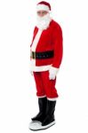 Health Conscious Santa Checking His Weight Stock Photo