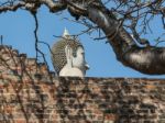 Statue Of Buddha, At Wat Yai Chai Mongkol, Ayutthaya, Thailand Stock Photo