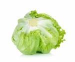 Fresh Lettuce Isolated On The White Background Stock Photo