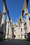 Carmo Church Ruins In Lisbon, Portugal Stock Photo