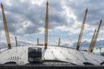 View Of The O2 Building From The River Thames Stock Photo